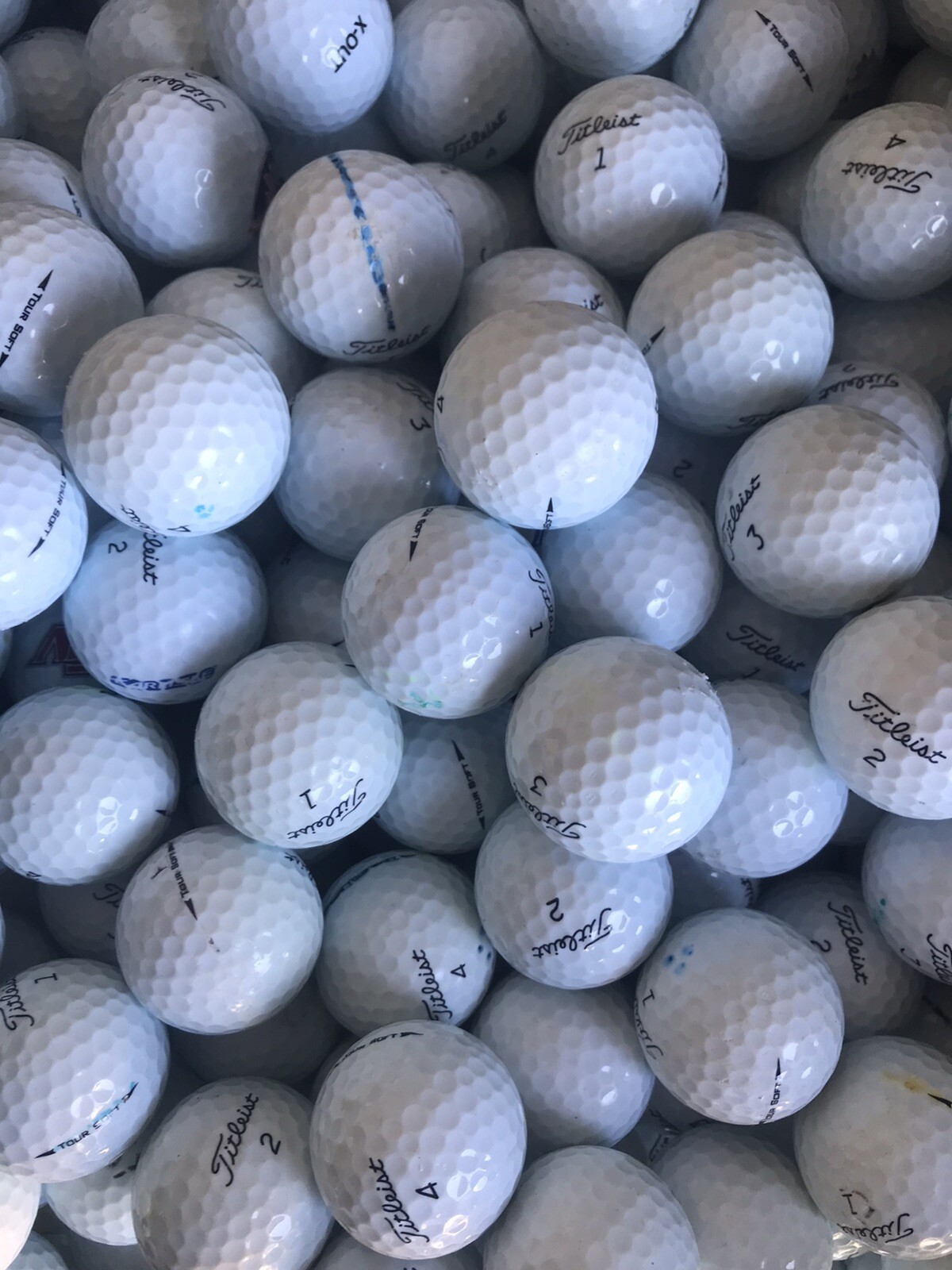 100 AAA Titleist Tour Soft Used Golf Balls (3A) - FREE SHIPPING