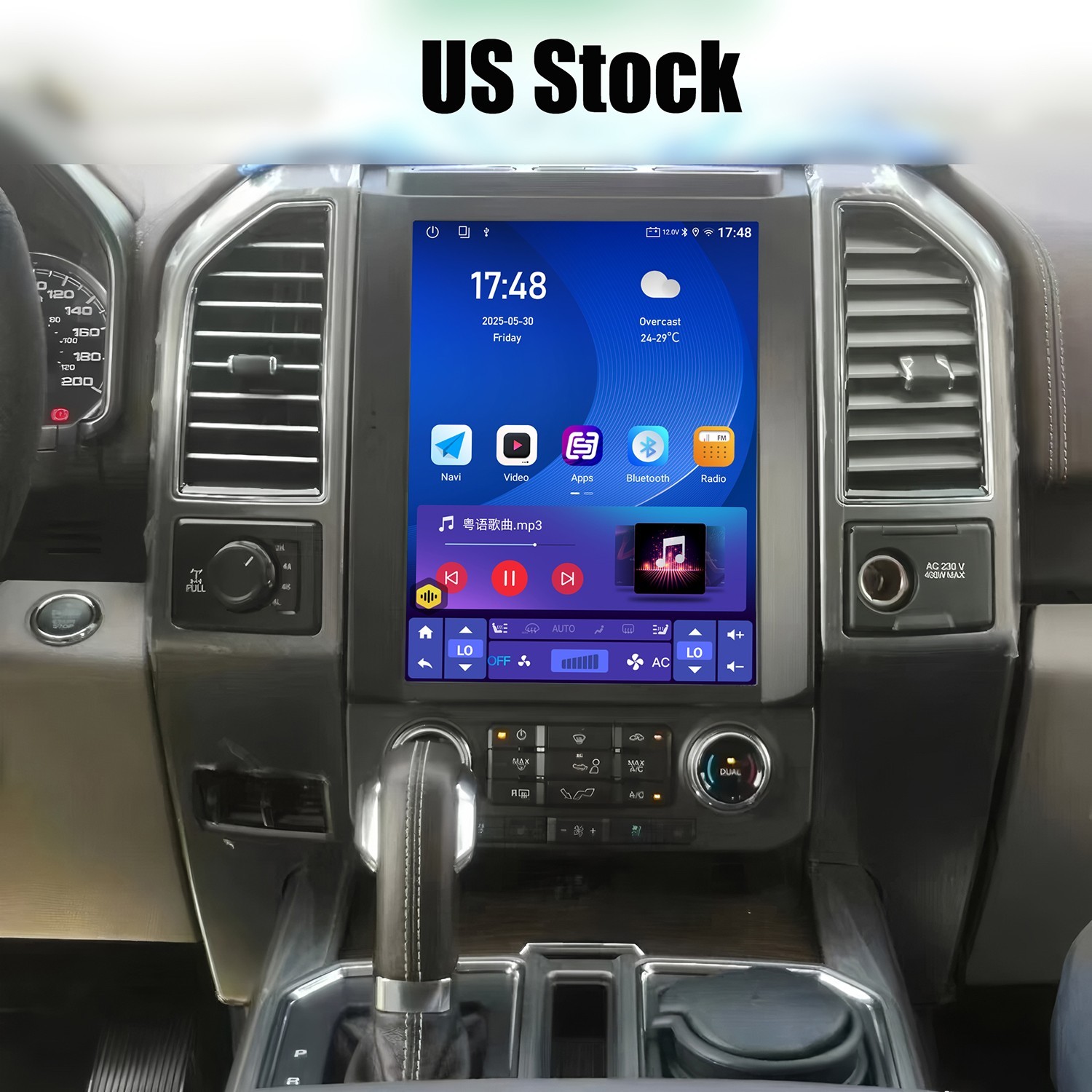 Android GPS Player For FORD F150 F250 F350 F550 CarPlay Radio Stereo Tesla Style