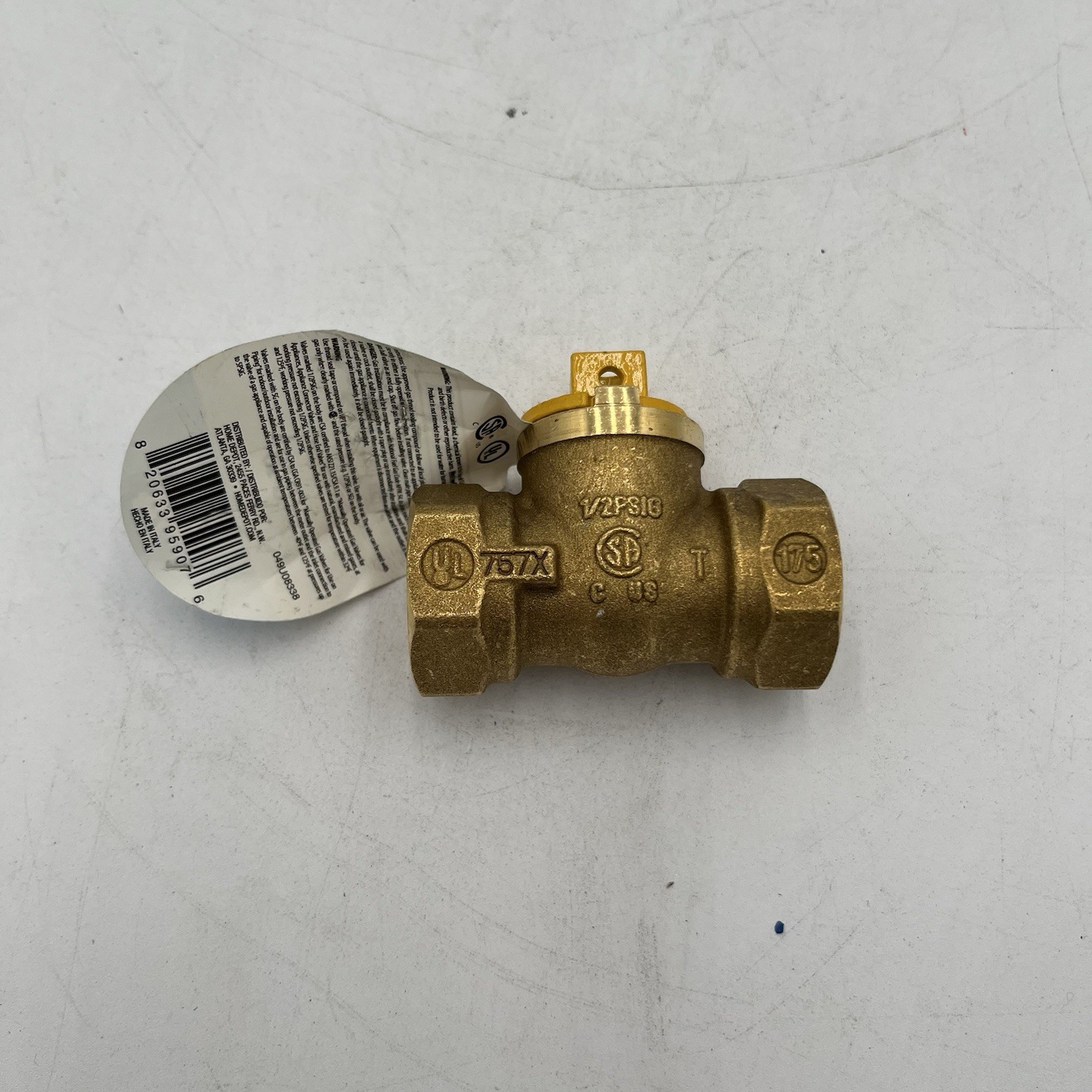 BRAND NEW!! Everbilt 3/4 inch FIP Square Head Brass Gas Ball Valve VGV-1FS-B4EB
