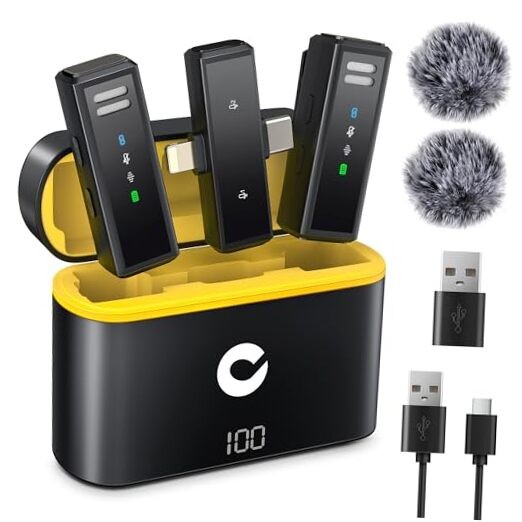 Microphone for iPhone Mic: YouTube Wireless Lavalier Microphone with Noise