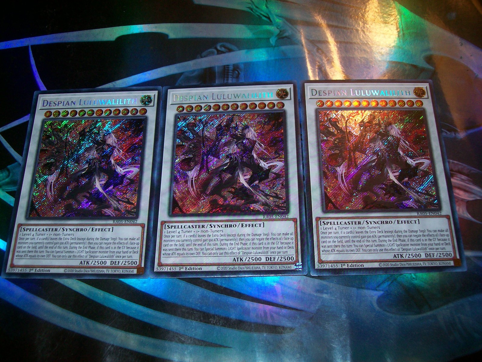 3x Despian Luluwalilith 1st Edition Secret Rare RA05-EN042 Yu-Gi-Oh!