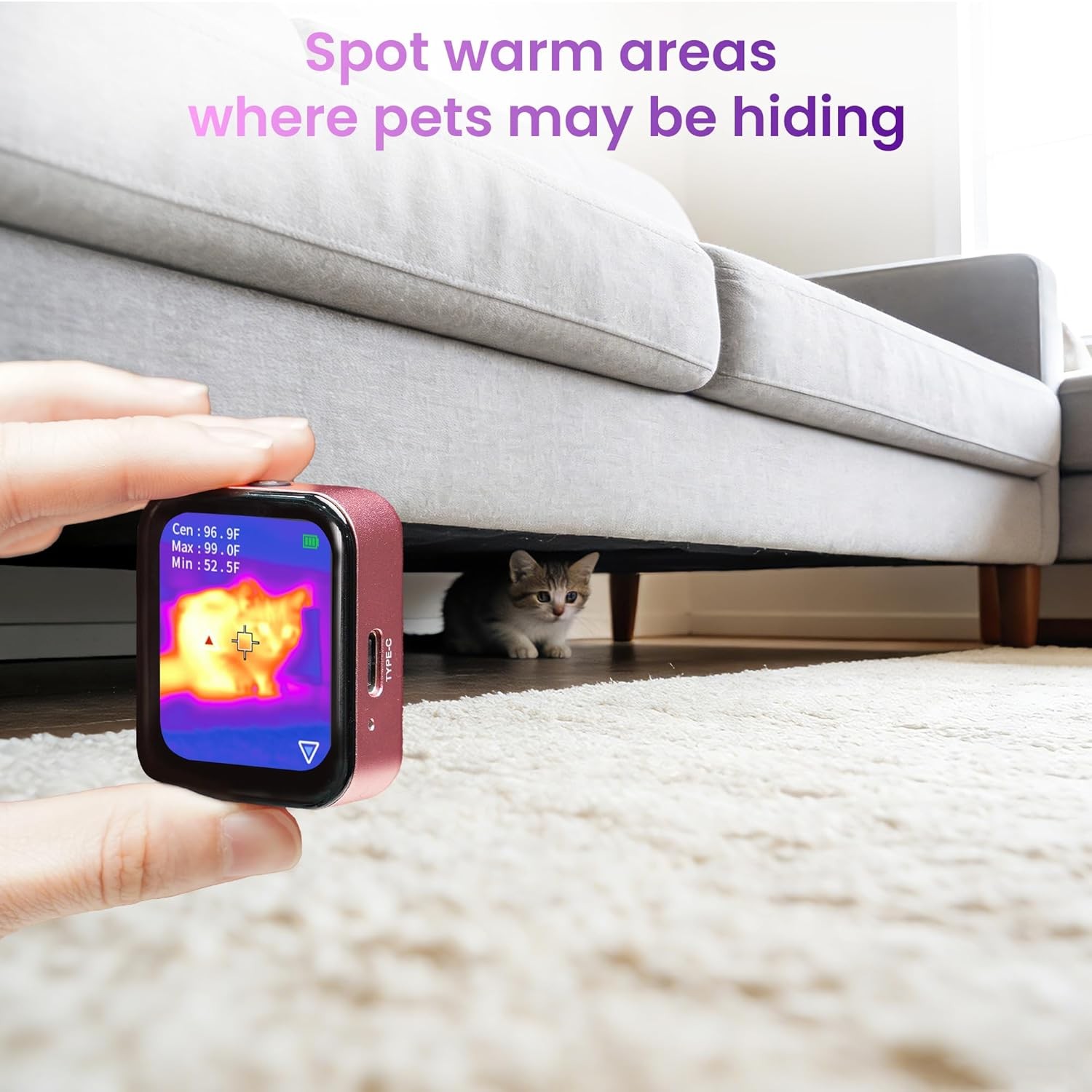 ANXTECH Pink Thermal Imaging Camera 80*60 IR Resolution Dual Camera