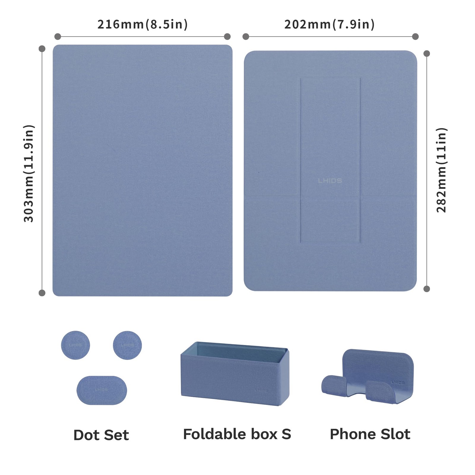 LHiDS Foldable Float Board Laptop, Modular Desktop Organizer, Midnight Blue