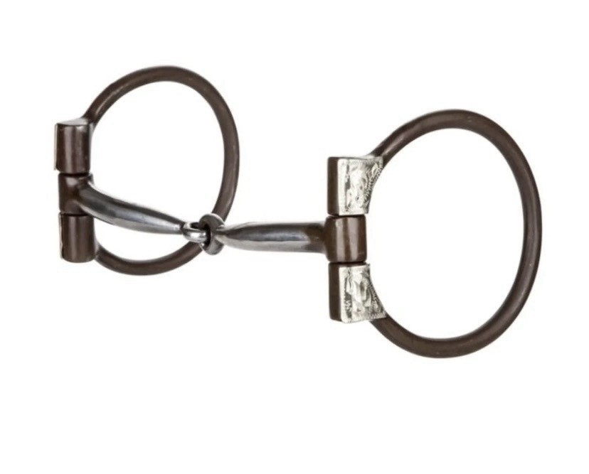 Tabelo Antiqued butted dee ring snaffle bit