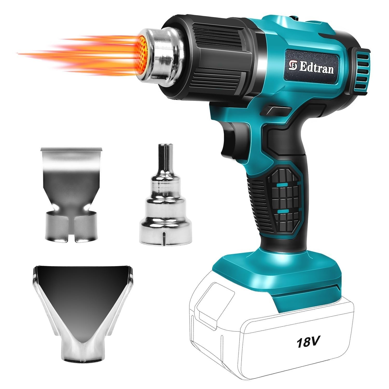 Cordless Heat Gun, Hot Air Gun Compatible for Makita 18V Volt LXT Battery, 3 ...