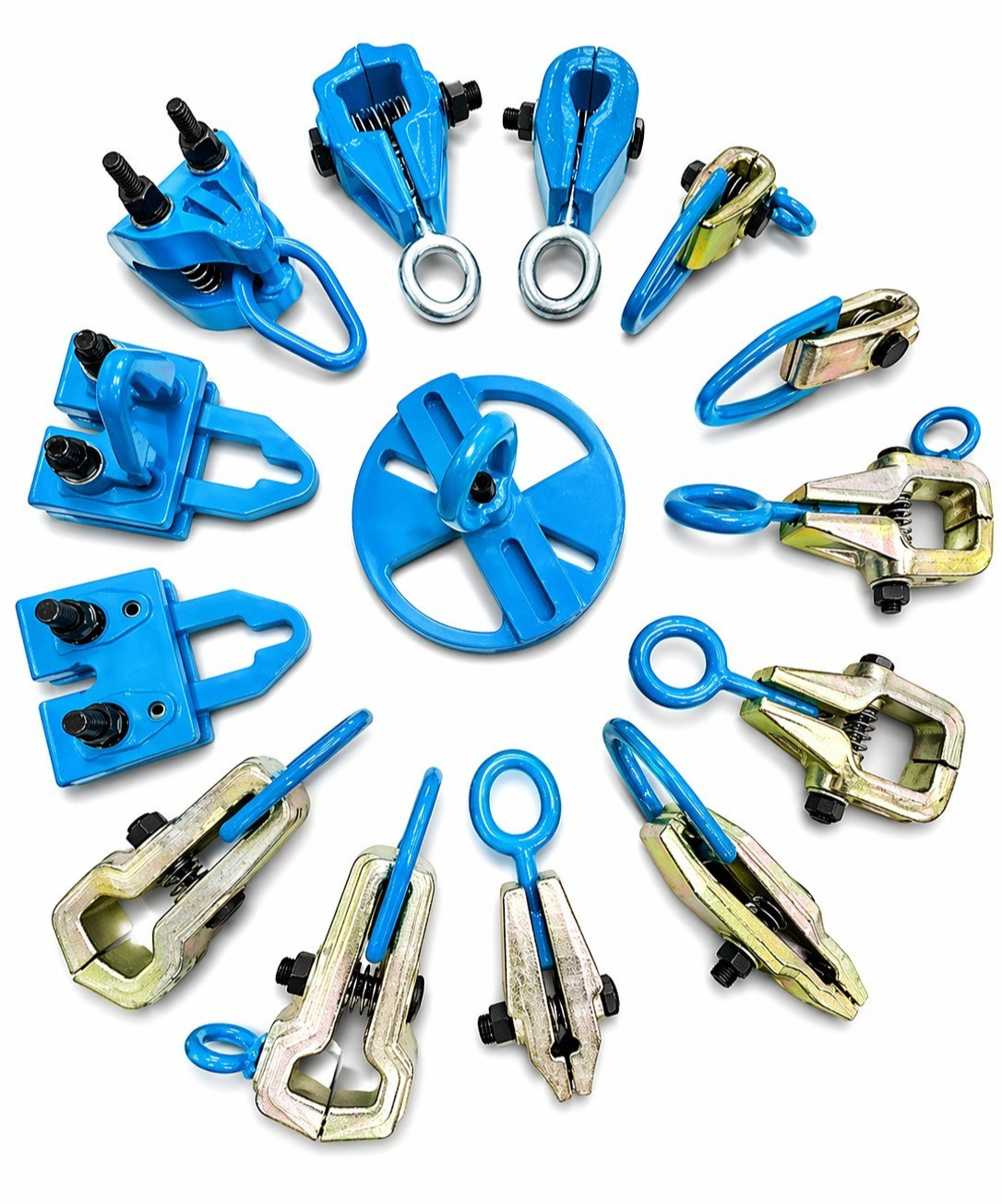 Set#117 14Pc Frame Machine Pulling Clamps Chains Hooks Auto Body Kit