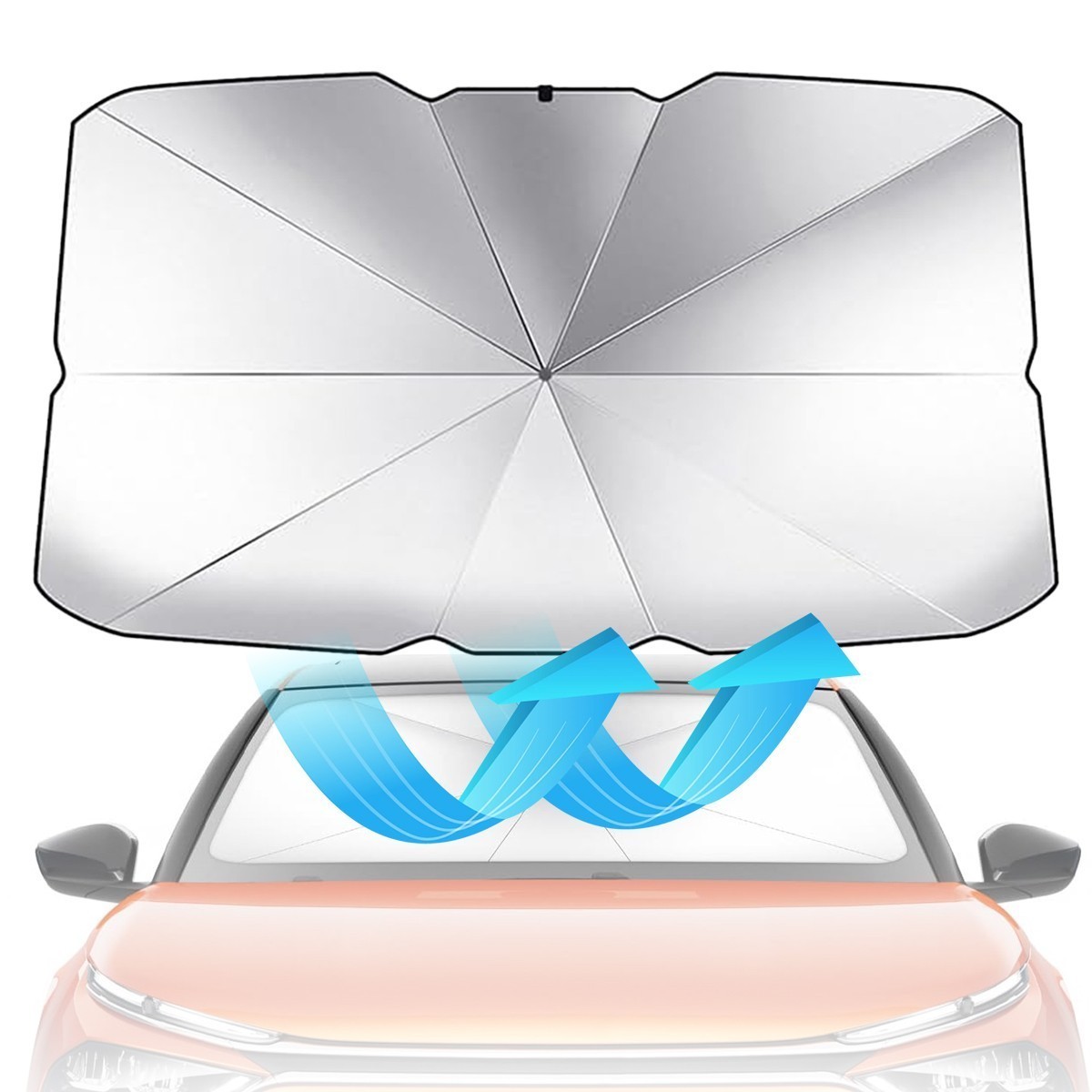 Car Foldable Large Sun Shade Umbrella Heat Insulation UV Block Windshield Visor