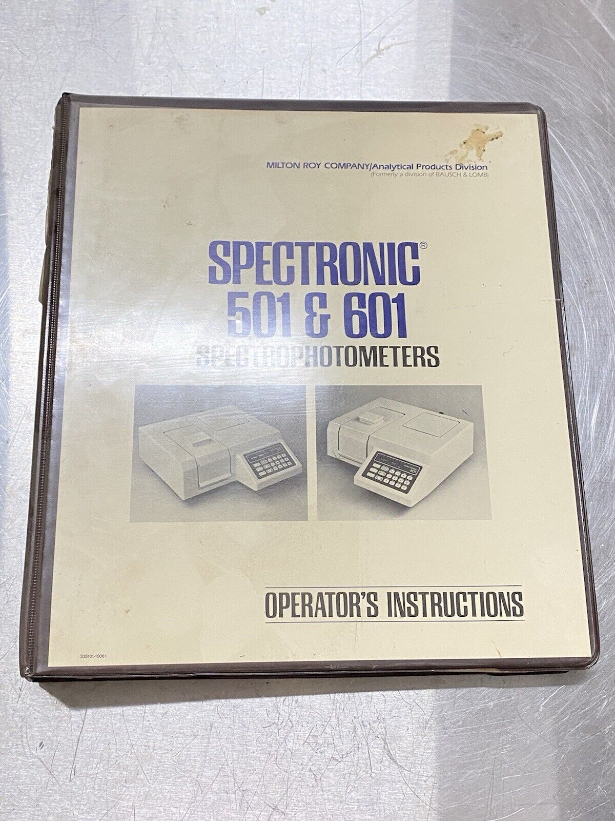 Milton Roy 501 & 601 Spectronic Spectrophotometer - Users Guide /Service Manual
