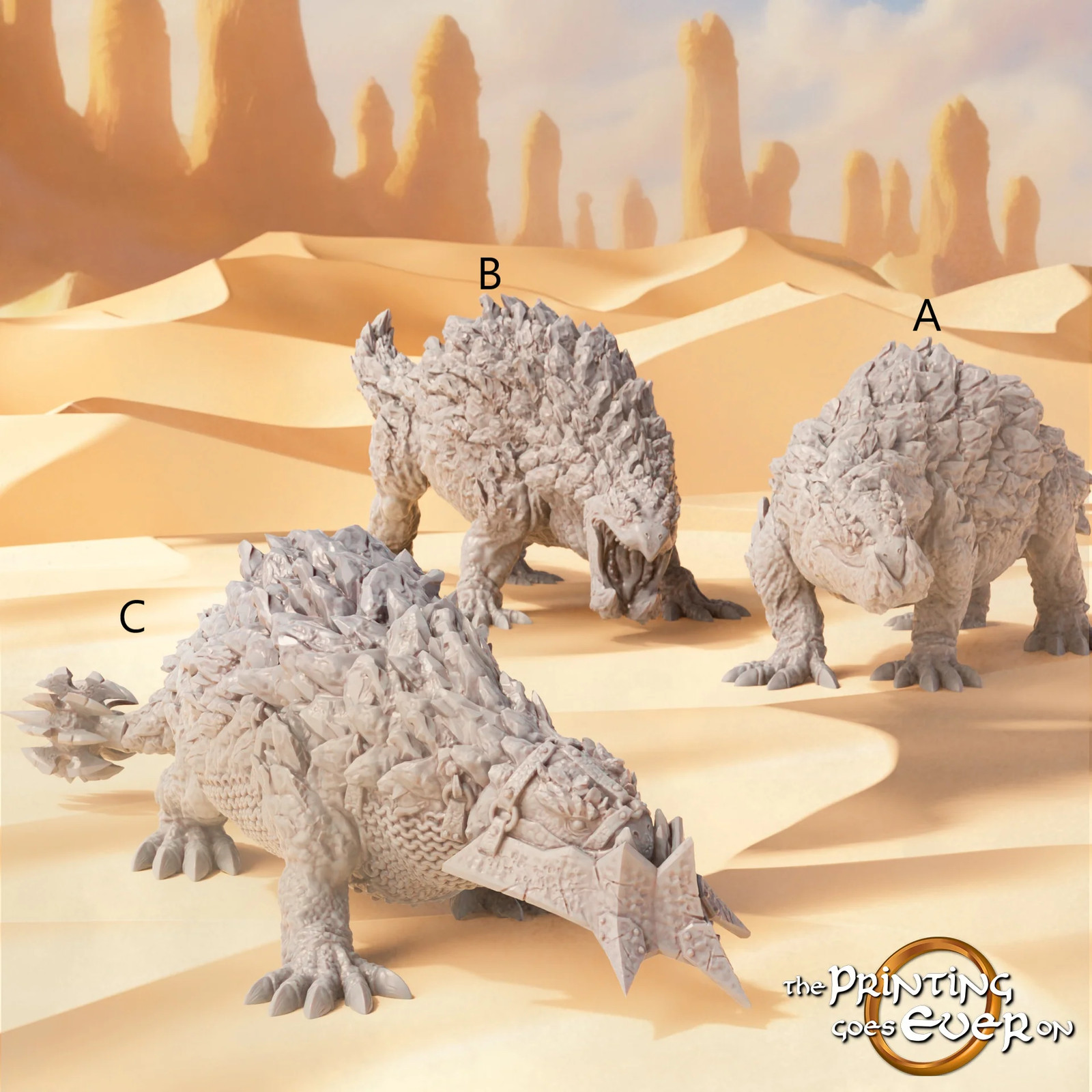 Sand Drakes (Set of 3) - 28-32mm Sands of the - Resin Tabletop Miniatures
