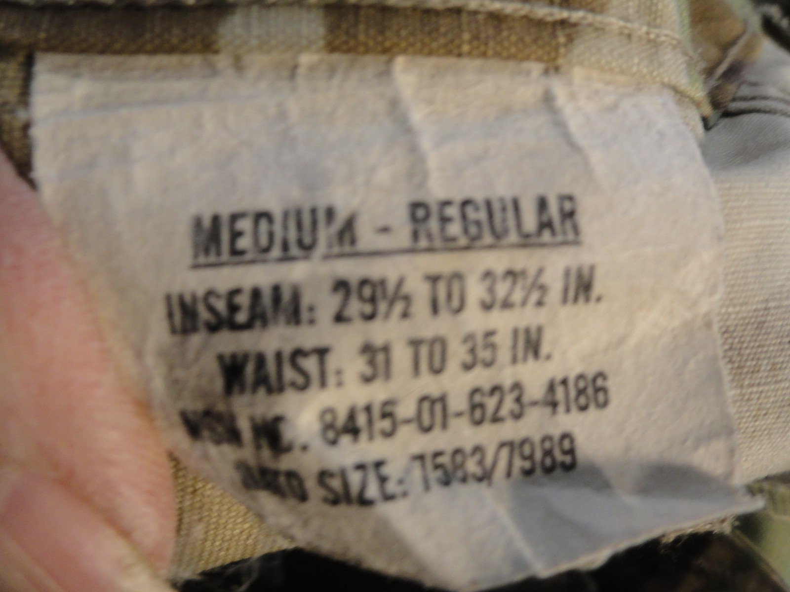 CURRENT ISSUE ARMY USAF AIR FORCE OCP SCORPION UNIFORM PANTS MEDIUM REGULAR
