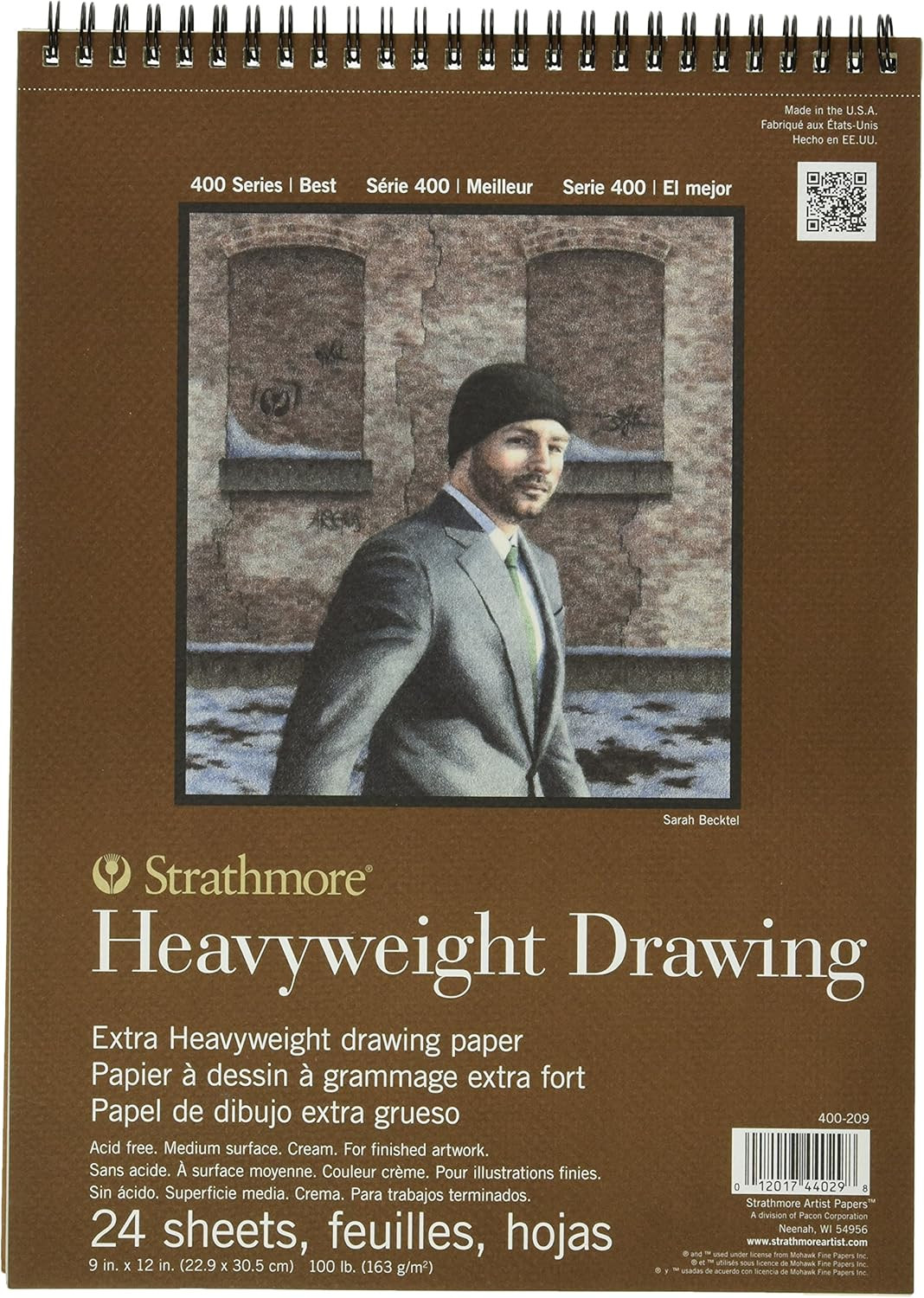 400 Series Heavyweight Drawing Pad, Medium Surface, 9"X12" Wire Bound, 24 Sheets
