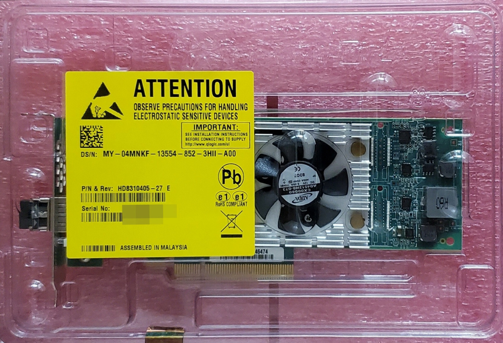 NEW QLogic QLE2660L PCI-E 16Gb Fibre Channel HBA w/SFP 4MNKF