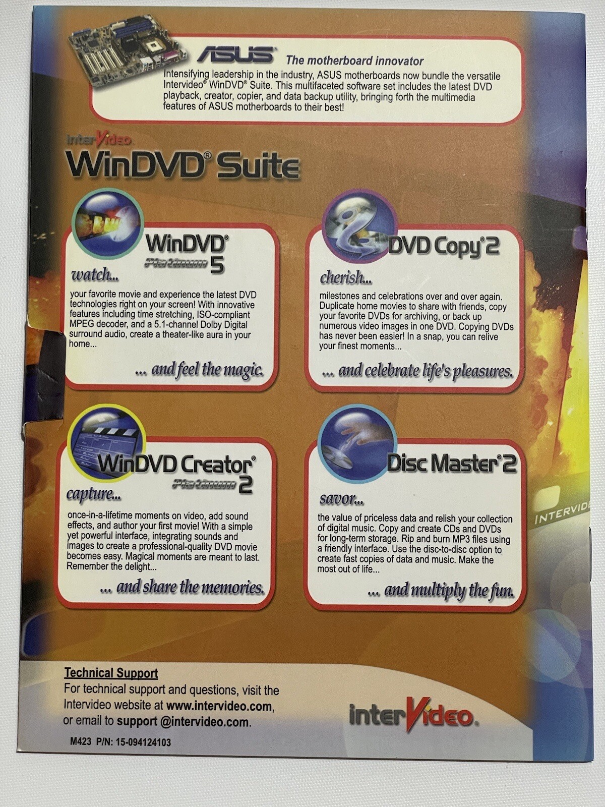 ASUS WinDVD Suite, The Multimedia Ensemble. (Brand New - Sealed)