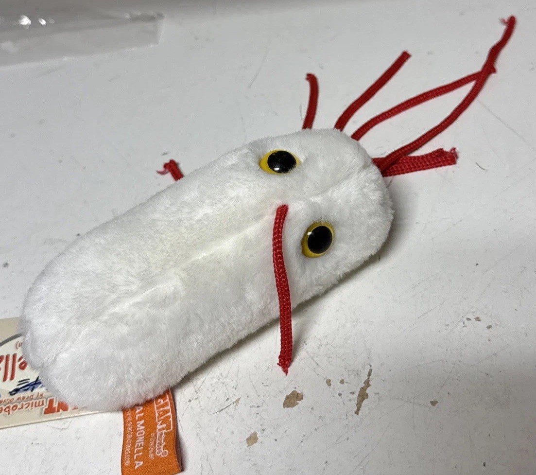 New Novelty Science Lab Giant Microbes Salmonella Plush Toy W/ Tags NWT