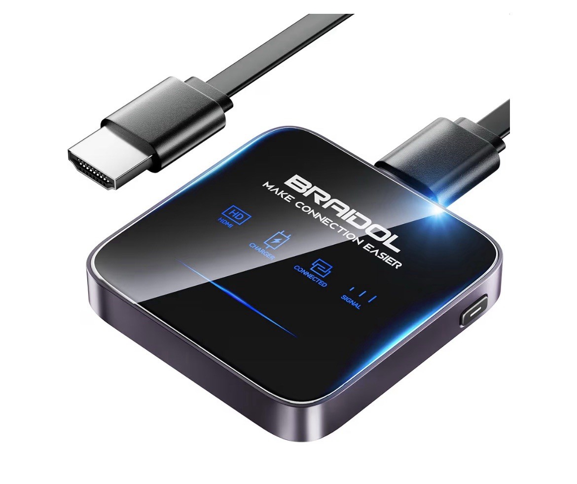 BRAIDOL Upgraded Wireless HDMI Display Dongle Adapter, Transmitter Streaming
