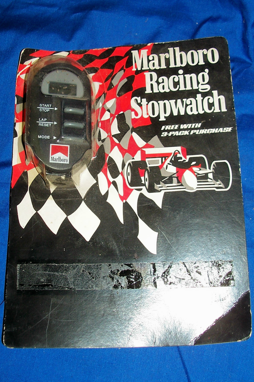 1 Marlboro Racing Stopwatch Cigarette 1990 Ad Advertising Tobacco Promo Giveaway