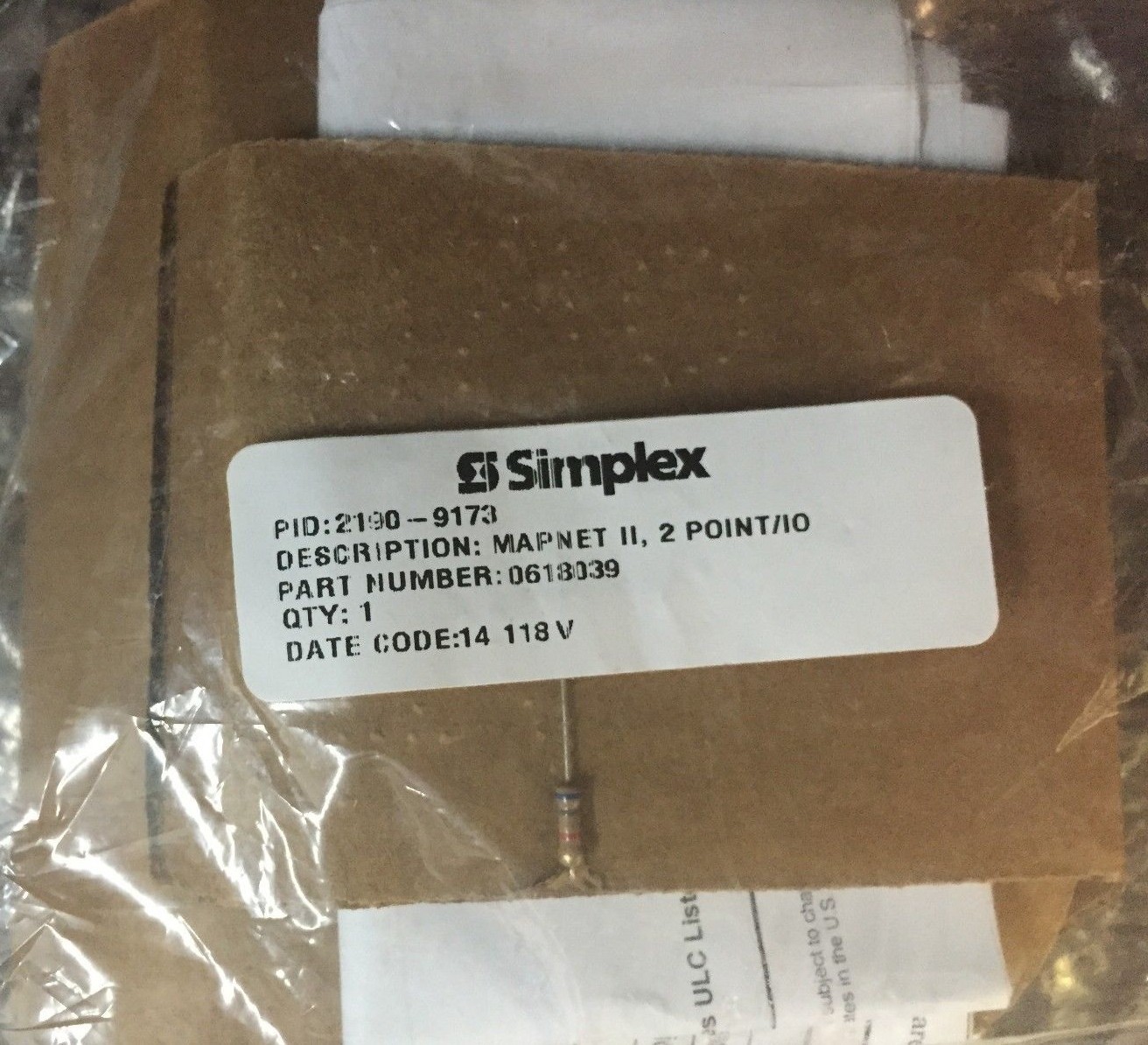 NEW SIMPLEX 2190-9173 MAPNET II 2-POINT I/O