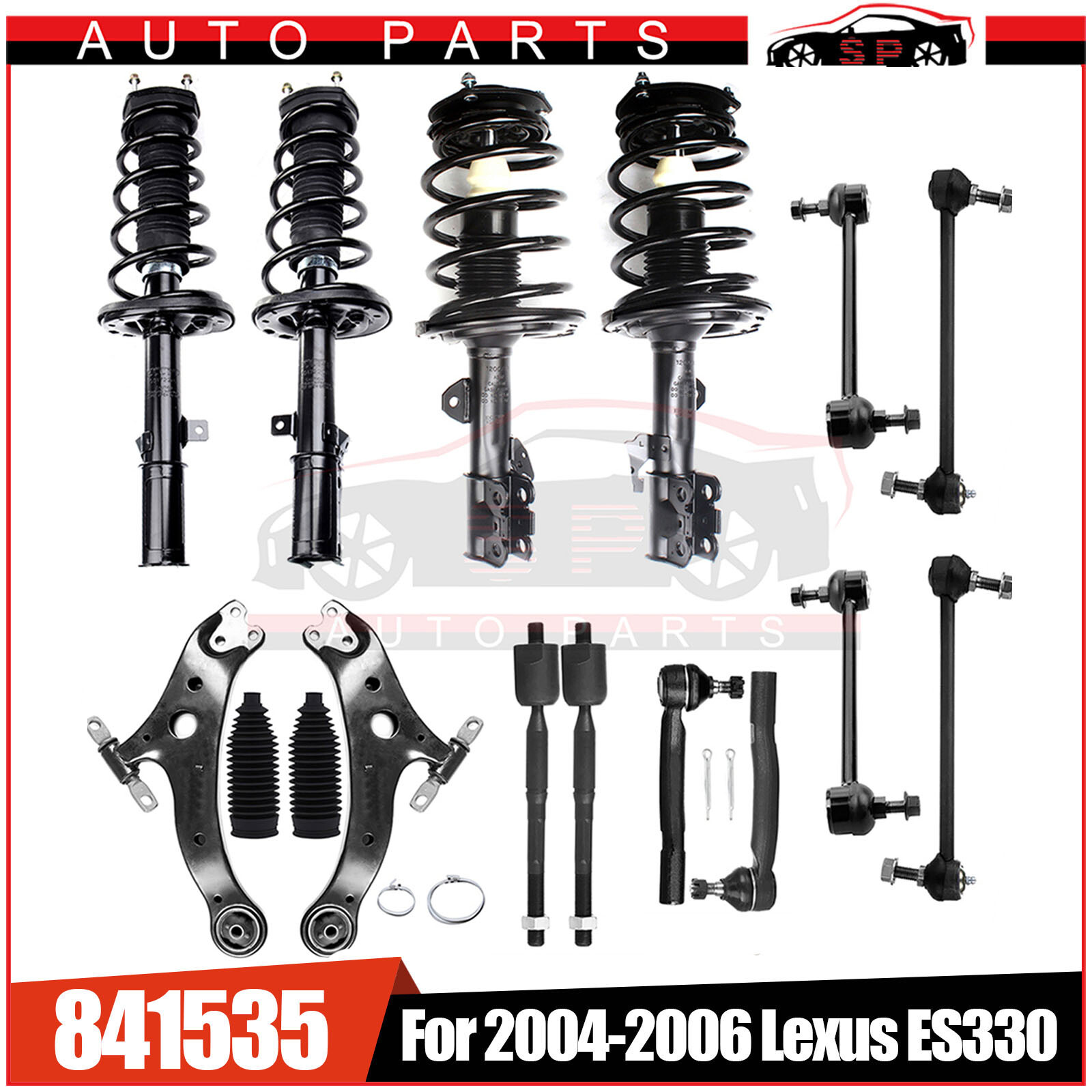 Front & Rear Complete Struts & Suspension Kit For 04-06 Lexus ES330 Toyota Camry