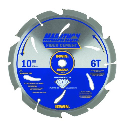 Irwin Tools 4935624 10" x 6T Polycrystalline Diamond Cement Circular Saw Blade
