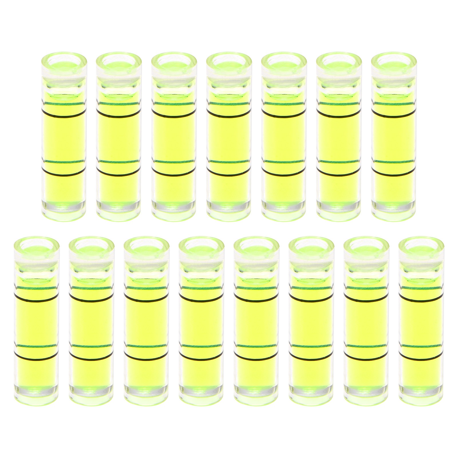 15pcs Small Cylindrical Bubble Level Vials 7x26mm Levels Measuring Tools