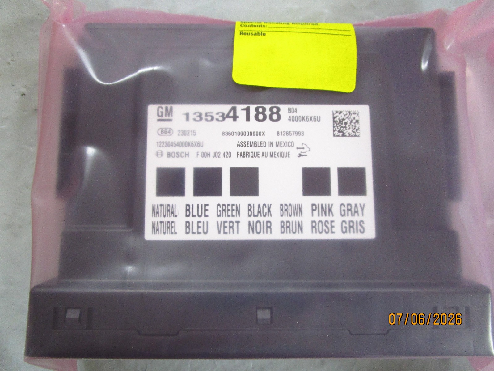 Body Control Module GM Parts 13534188