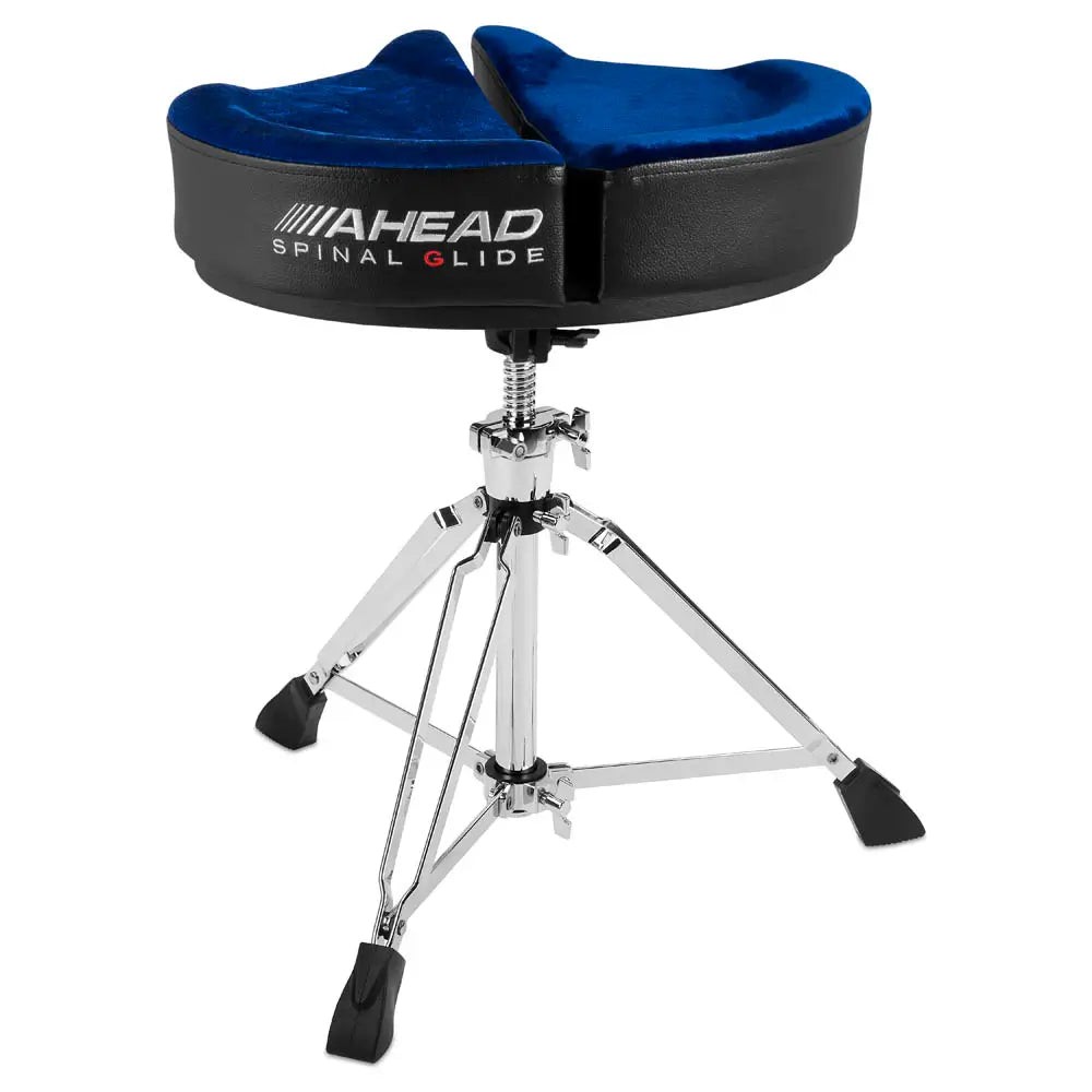 Ahead Spinal-G 3-Leg Saddle Drum Throne Blue
