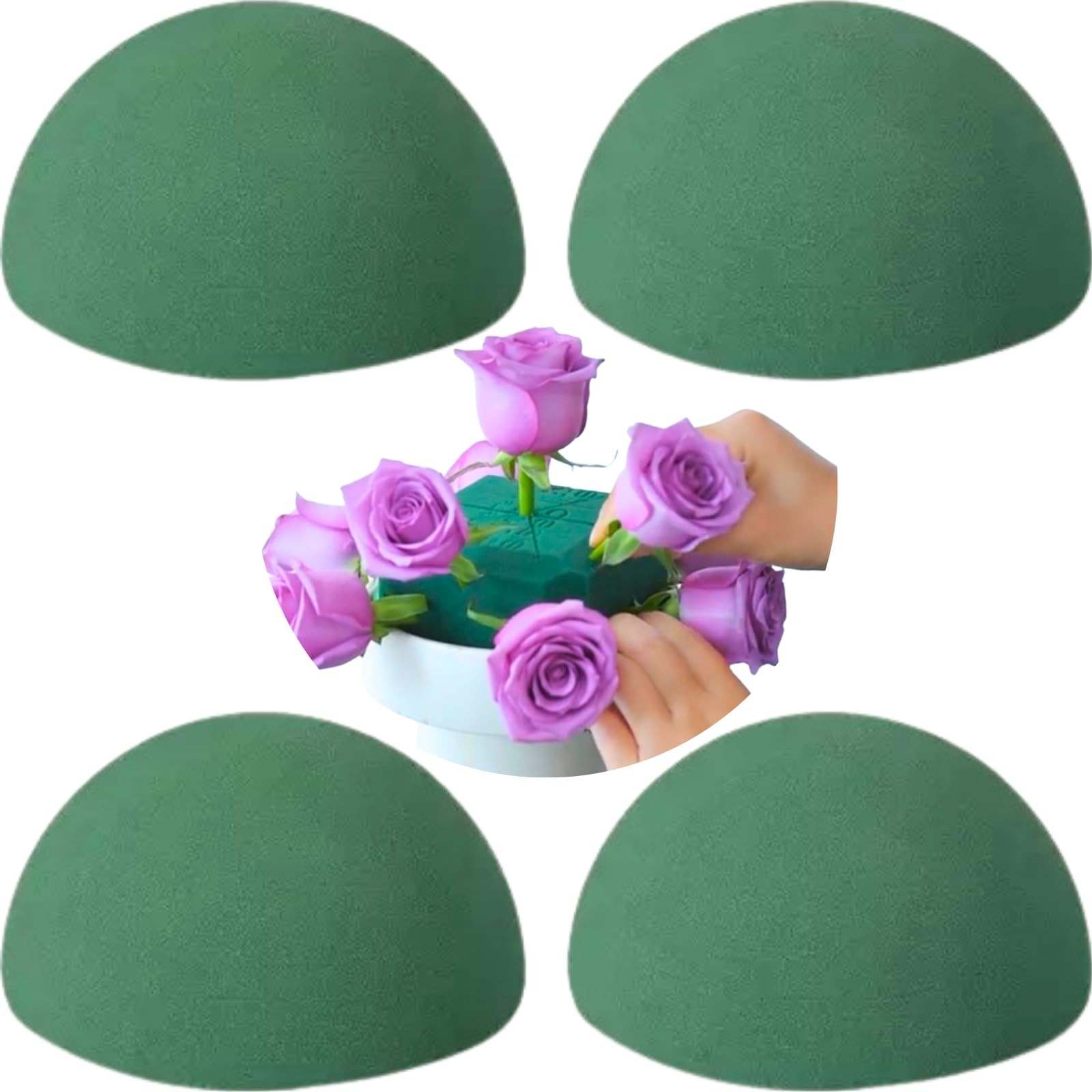 Floral Foam 4 Pack 5.51" L x 5.51" W x2.76" H Floral Foam Block Flower Arrang...