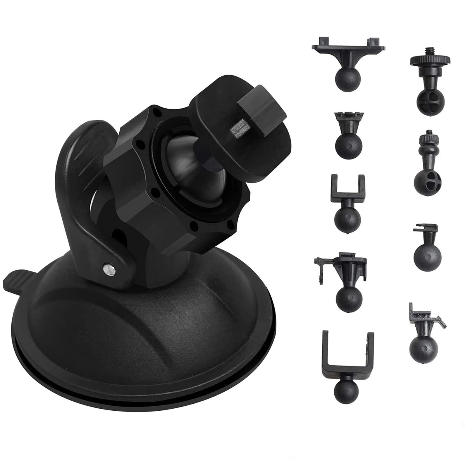 Dash Cam Suction Mount with 15+ Swivel Ball Adapters Compatible with Rexing V1