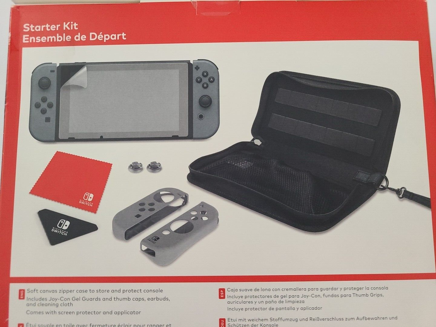 PDP Nintendo Switch Starter Kit With Travel Case, Screen Protector In Box - 2017