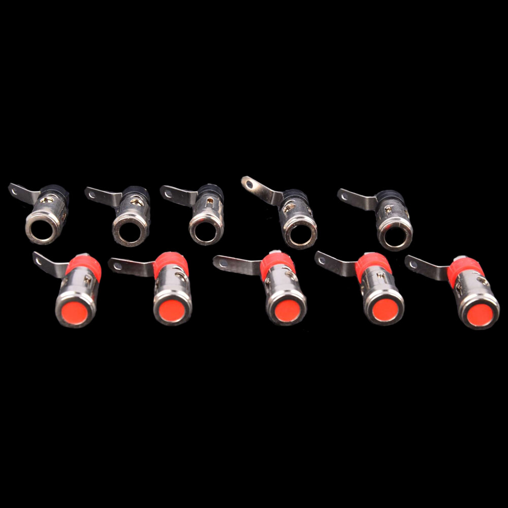 10 PCS Speaker Audio Terminal Binding Post Spring Loaded Type Nickel Plated