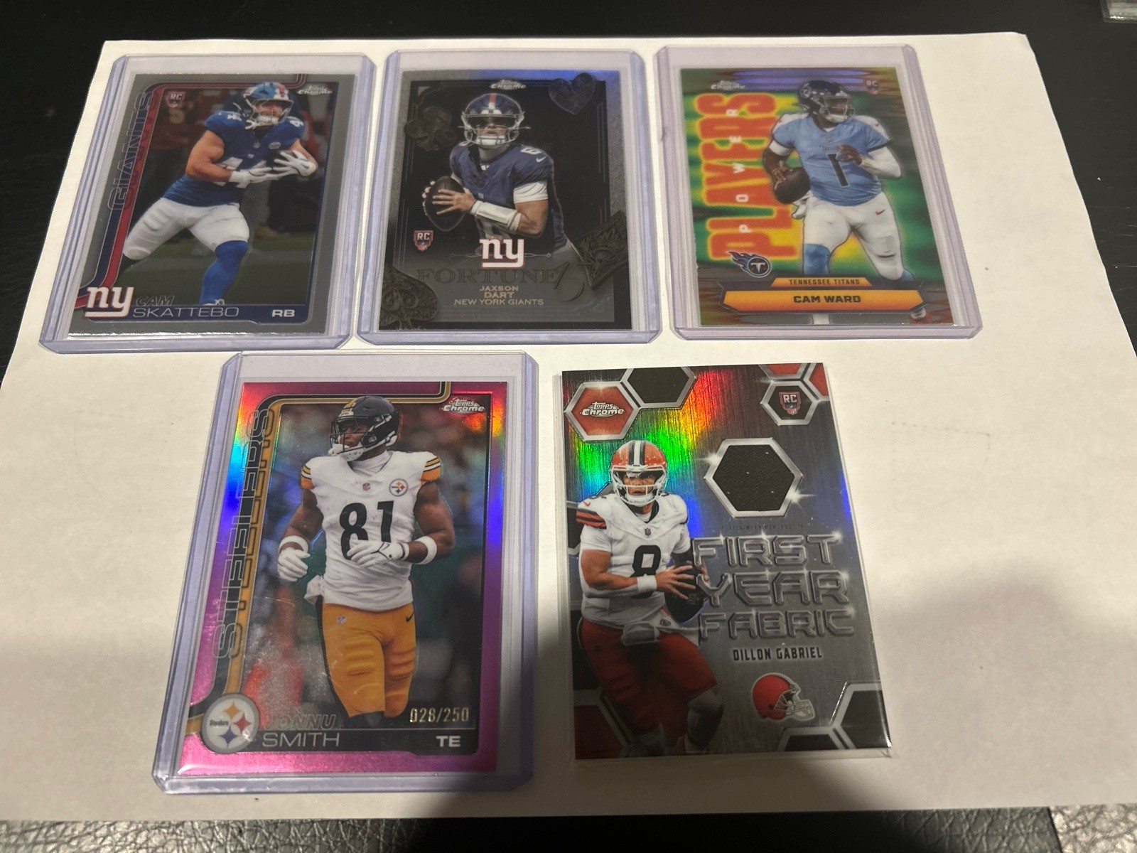 2025 Topps Chrome - 38 Card Lot Numbered/Refractors/Leather/Raywave-Jaxon Dart