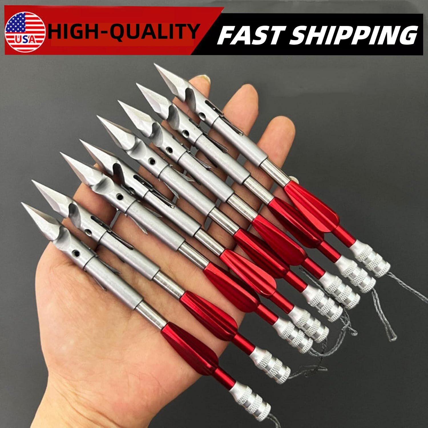 5/10/15PCS Stainless Steel Fishing Arrows Darts Slingshot Fishing Shooting Darts