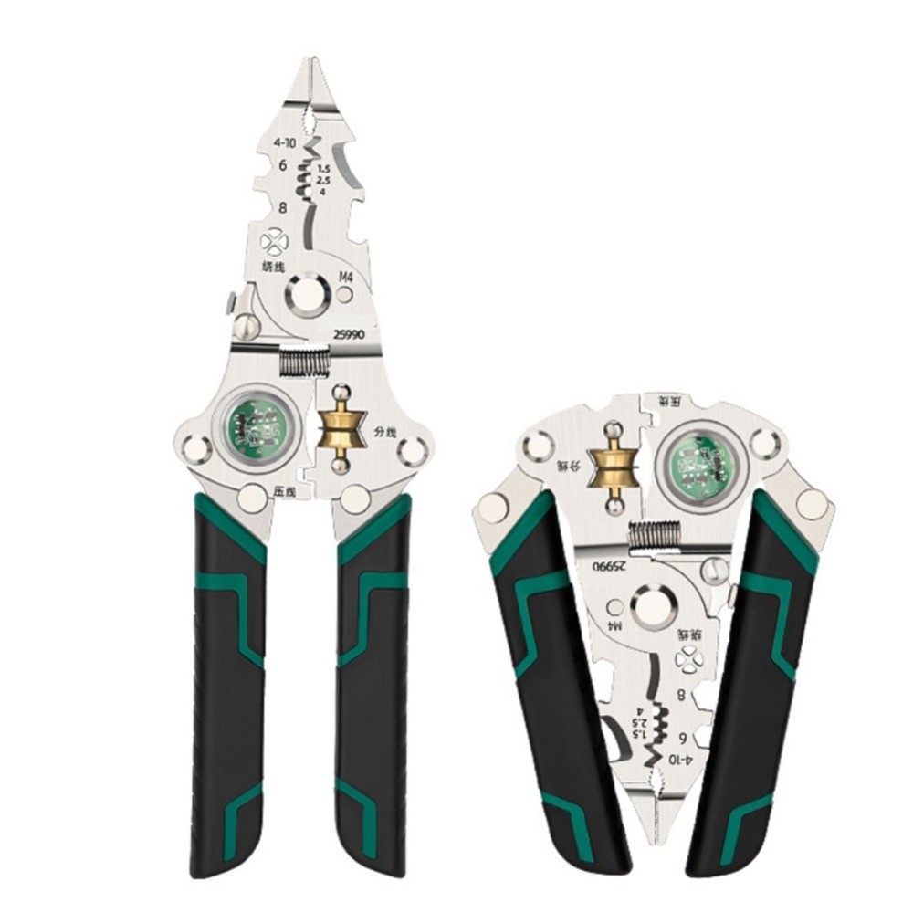 Electrician Wire Stripper Pliers With Cutter And Voltage Tester AllinOne Tool