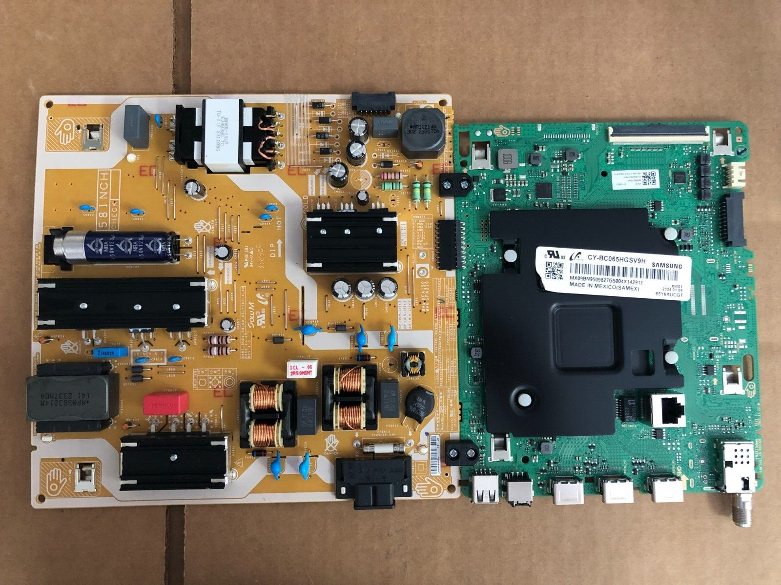 Samsung BN96-57056L Main Power Supply for UN65CU7000FXZA, panel # CY-BC065HGSV9H