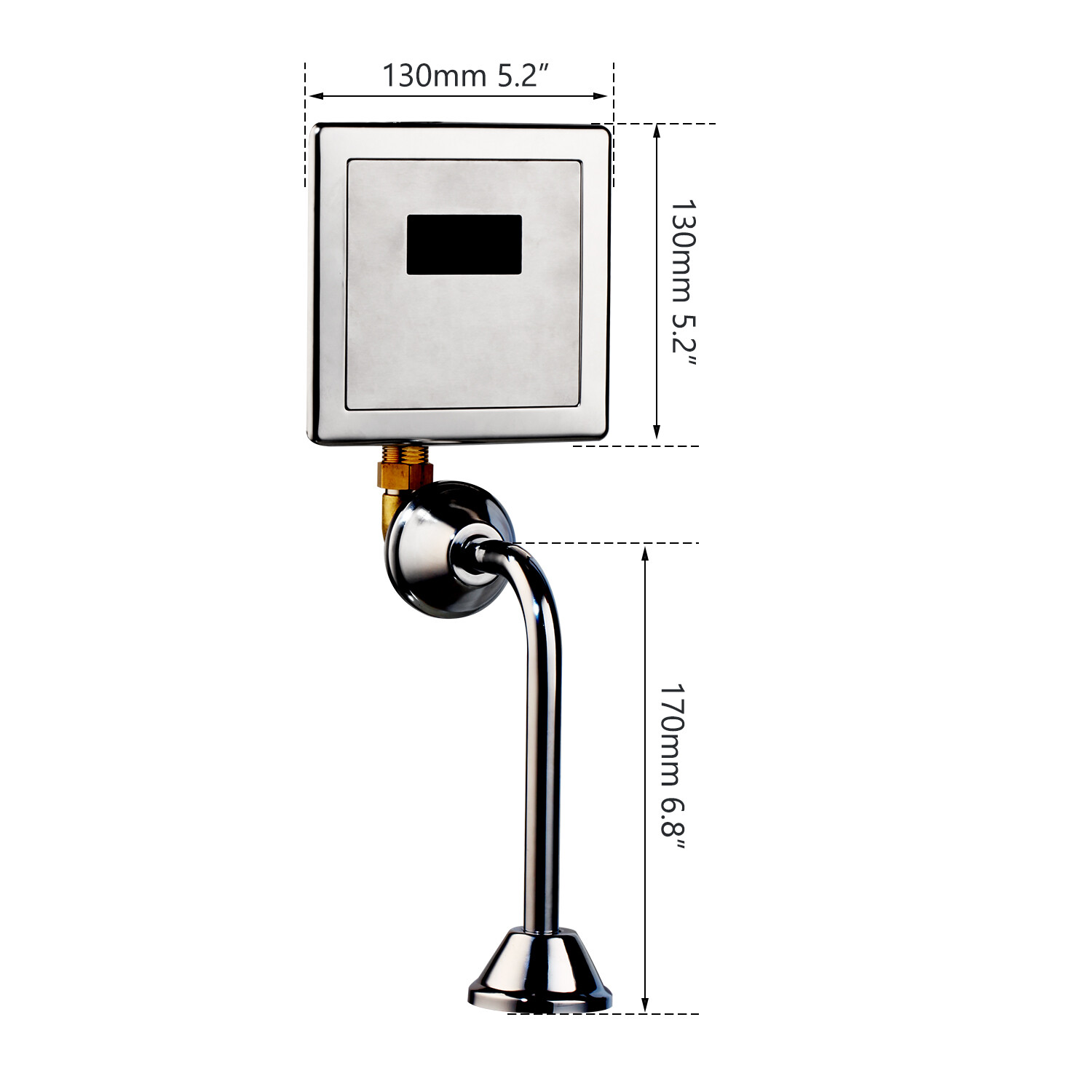 Bathroom Lavatory Automatic Urinal Sensor Flush Valve Mixer Faucet Wall Mount