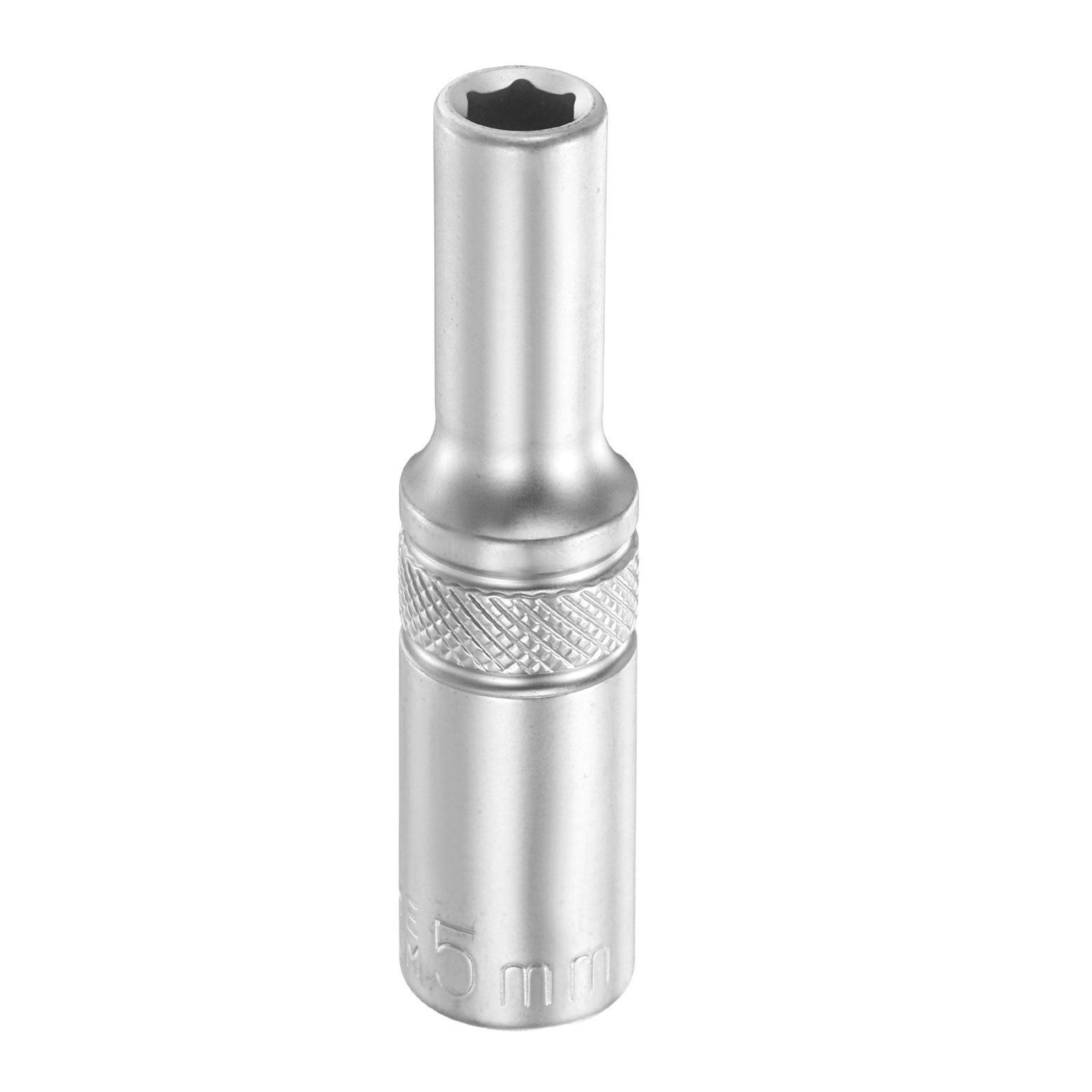6 Points Deep Socket, 1/4" Drive 5mm Nickel Plating Flip Sleeve 2" Long