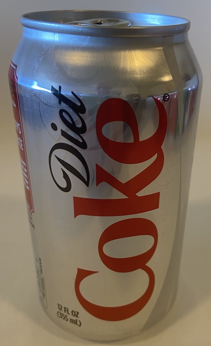 12 oz. DIET COKE CAN ( SIX FLAGS ) EMPTY BOTTOM OPENED
