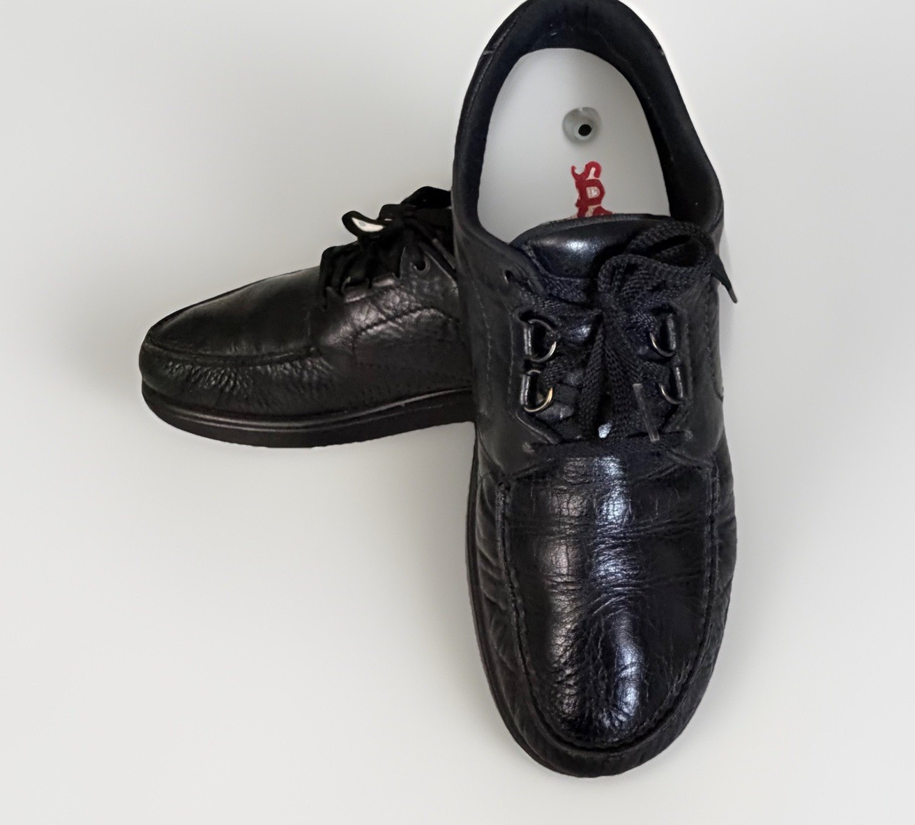 SAS Bout Time Leather Moccasins Shoes Comfort Lace Up Black Mens 12 N Tripads