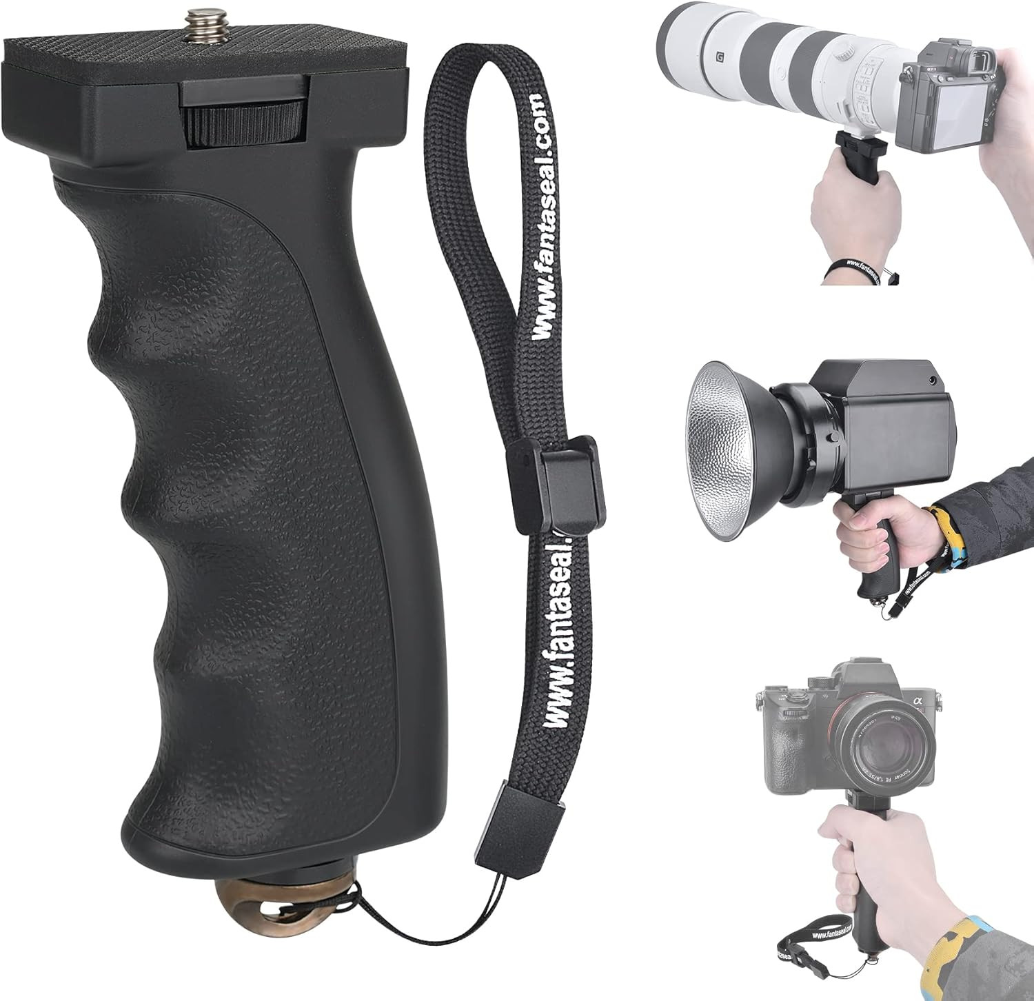 Universal Ergonomic DSLR Mirrorless Camera Camcorder Monocular Hand Grip Stabili