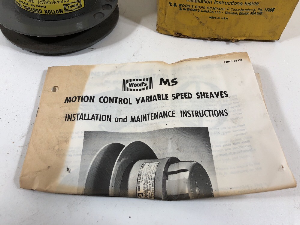NEW Wood’s MS-58 3/4” Bore Variable Speed Sheave