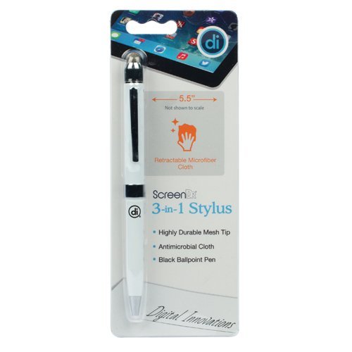 Digital Innovations ScreenDR 3-in-1 Stylus, white (4101400), *NEW* *FREE Ship*