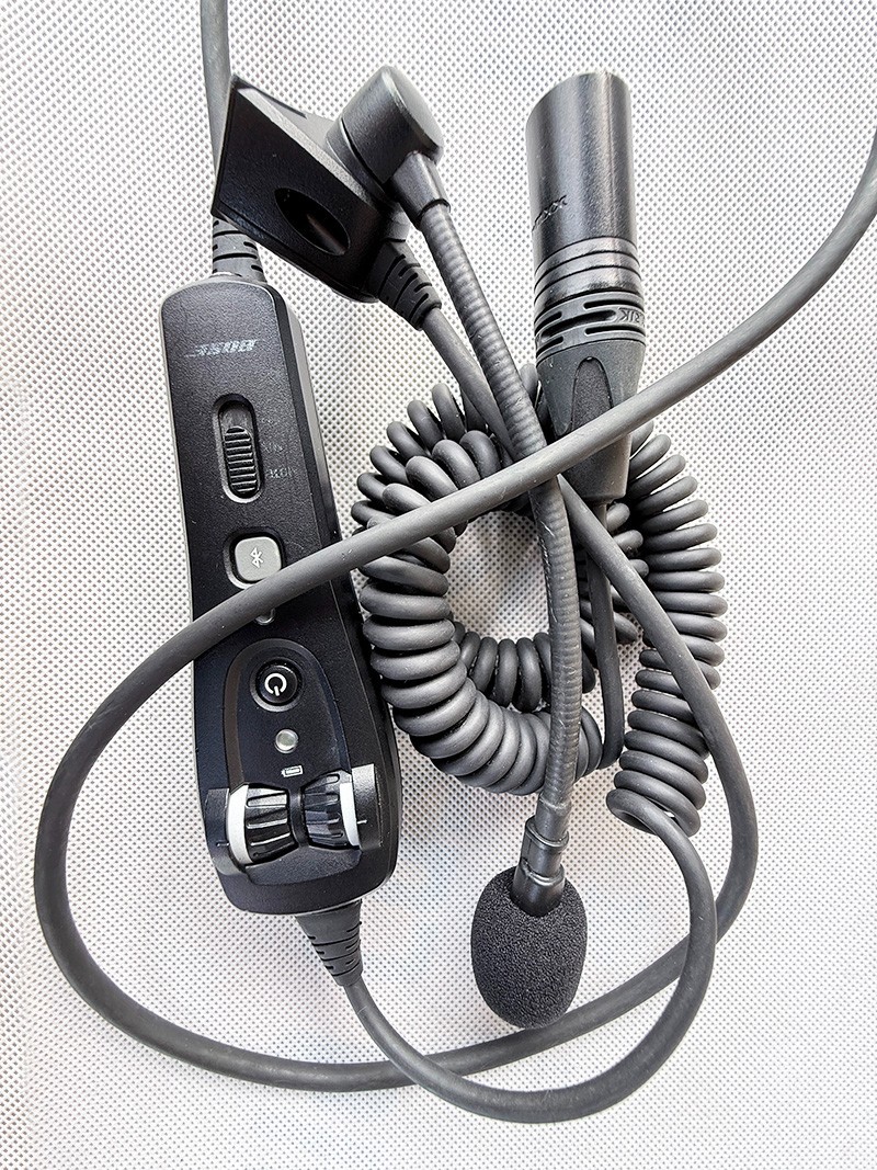 Bose A20 Bluetooth Control Module Triple Cable Boom Mic 5 Pin XLR Plug Cord