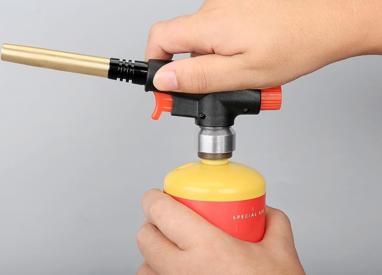 Manusage Propane Torch Head with Igniter, Trigger Start Self Medium, Brass