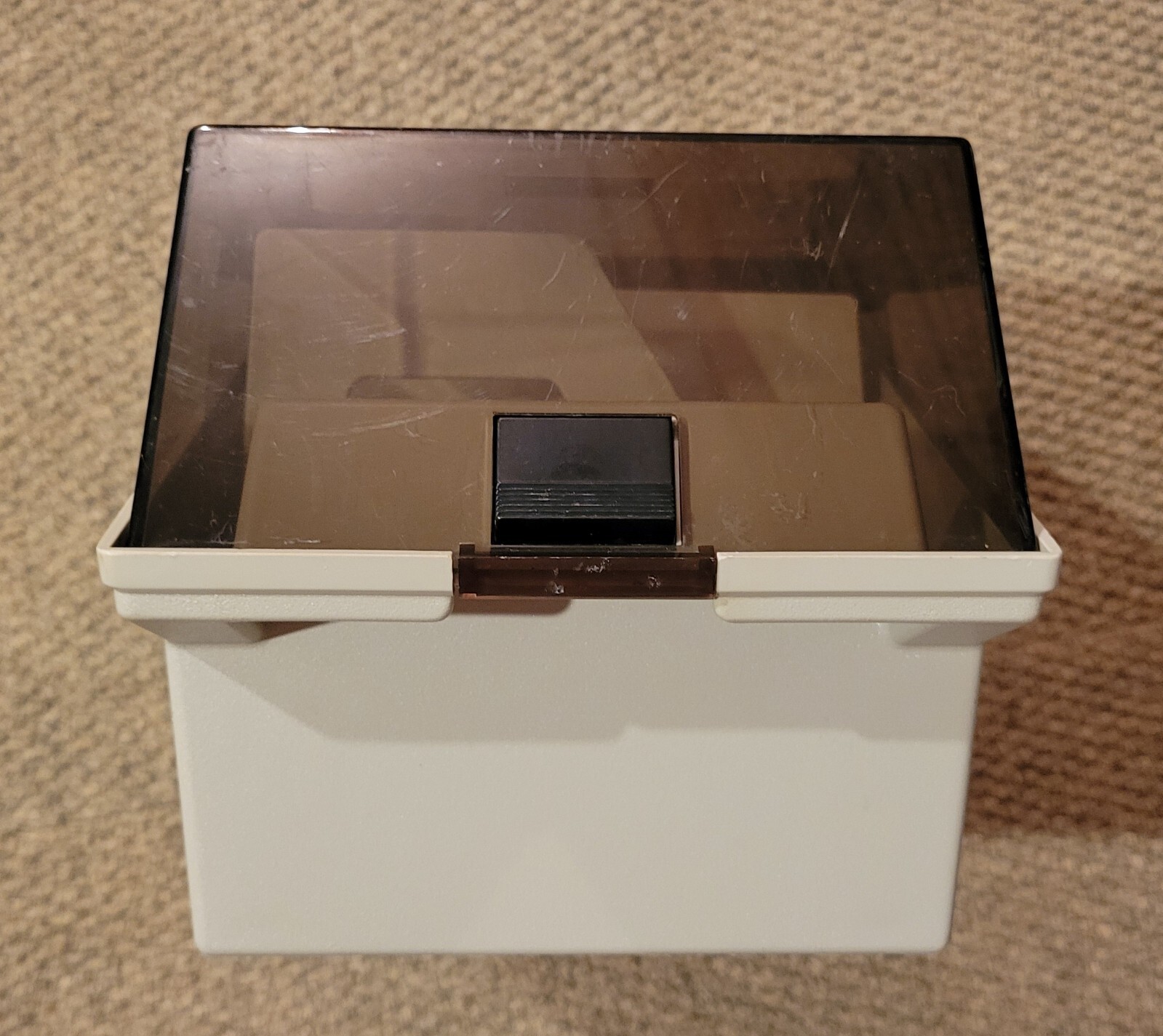 ALLSOP 5.25" Floppy Disk Storage Box w/dividers Case 80s 90s Tech Computer Retro