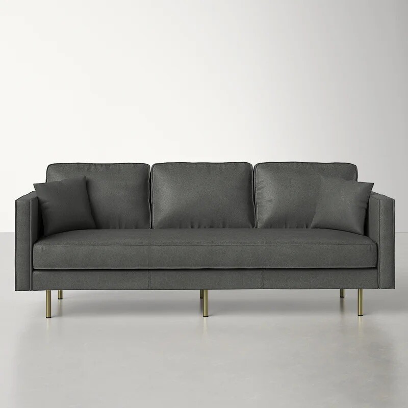 Roderick 89” Vegan Leather Sofa From Wayfair - Lightly Used