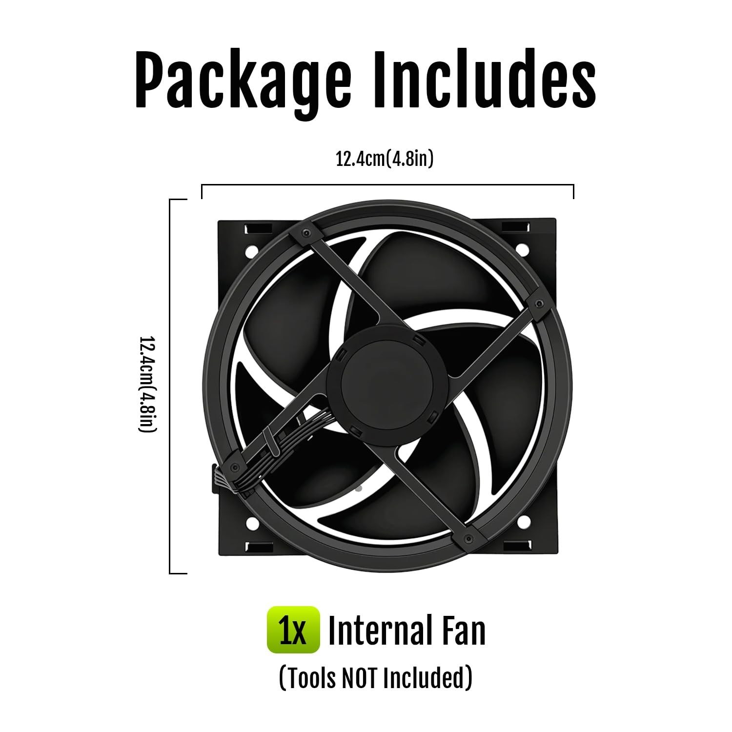 Replacement Internal Cooling Fan for Xbox ONE Gaming Console, 4-Pin Connector