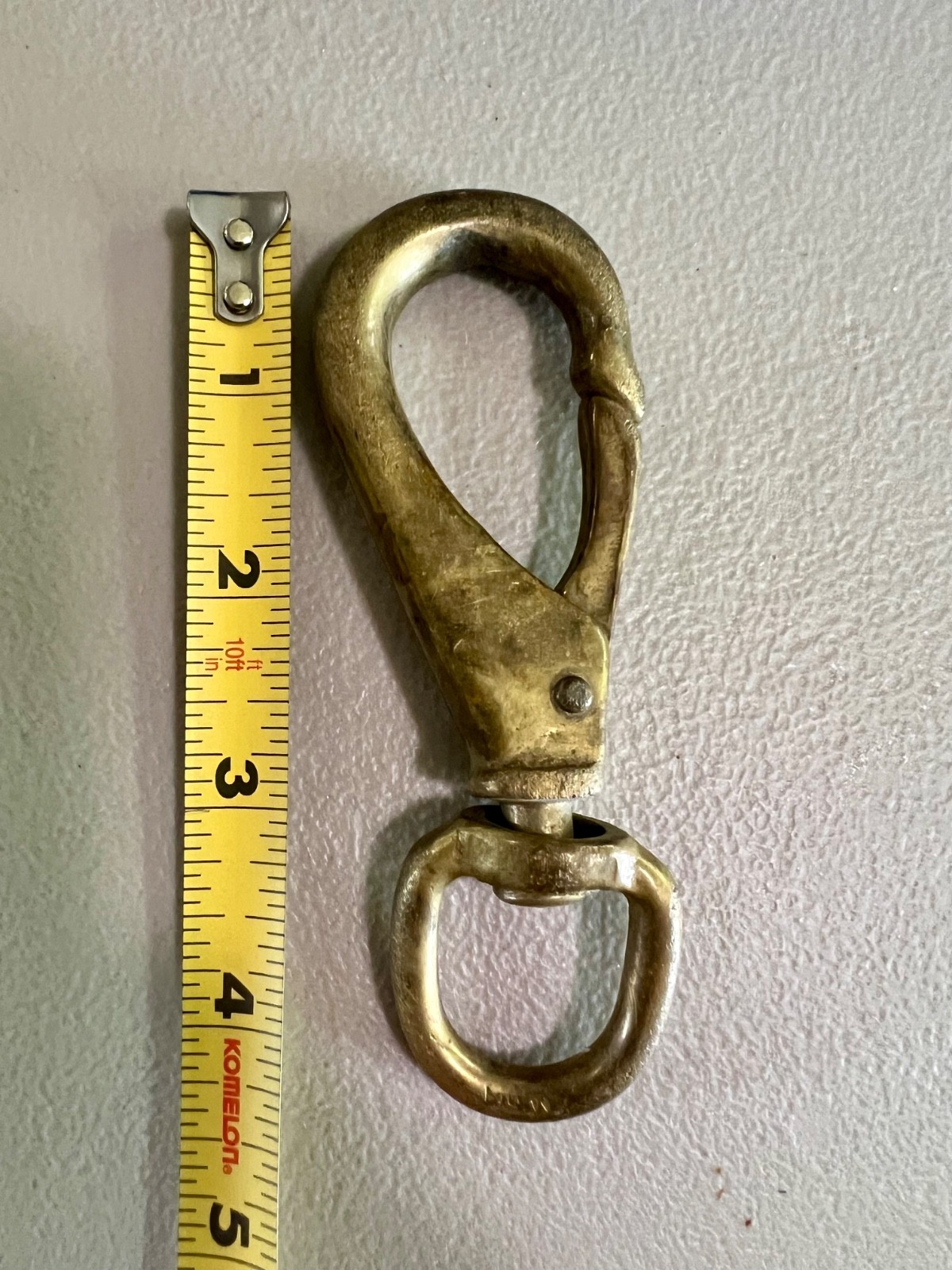 Vintage Brass Swivel Snap Hook – Military Style Hardware – Collectible