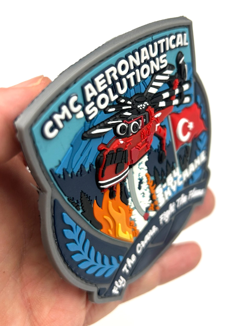 SKORKSY S-64 SKYCRANE- FIREFIGHTER - HIGH QUALITY PVC PATCH