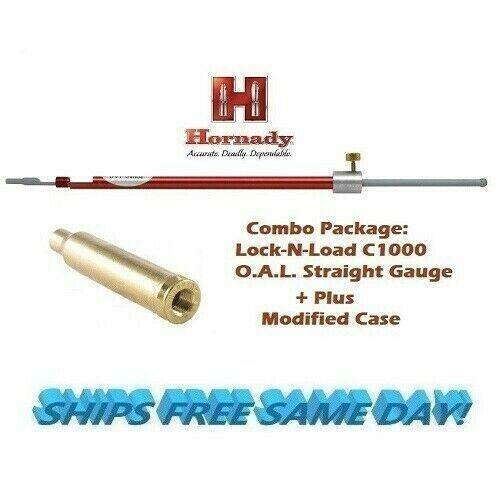 Hornady Lock-N-Load STRAIGHT OAL Gauge C1000 + 22-250 Modified Case A22250