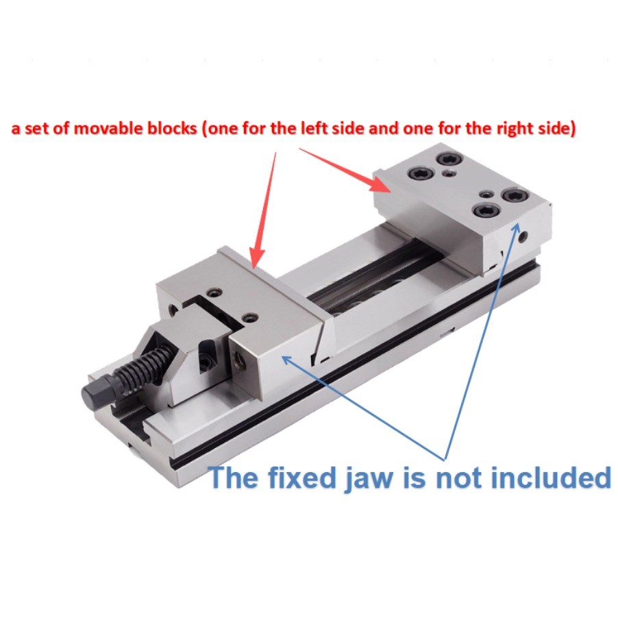 Movable Jaw Plates for 4inch 100mm Jaw Width Precision CNC Milling Modular Vises